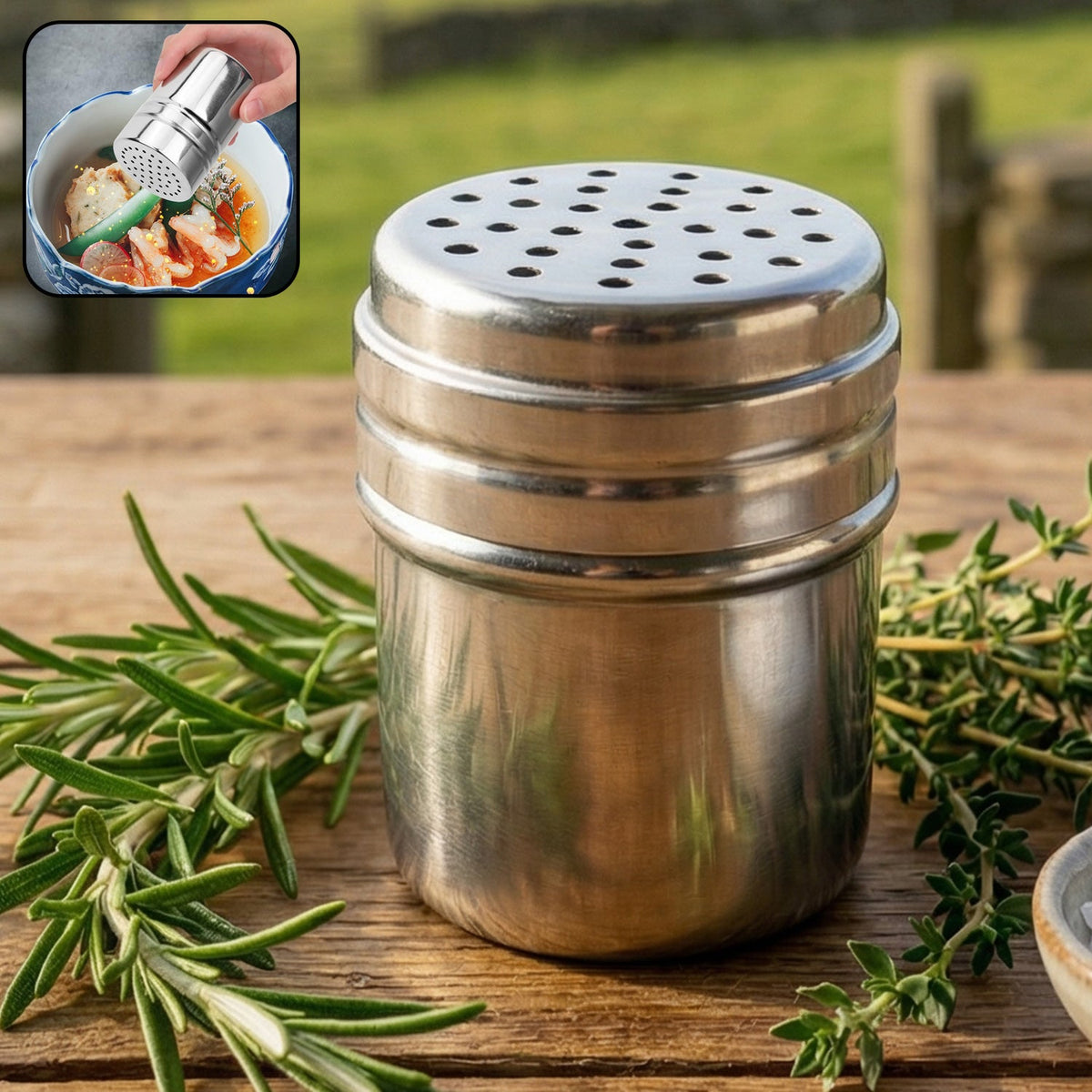 Stainless Steel Spice Shaker – Durable Kitchen Seasoning Container