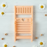Lightweight mini chair mobile phone stand holder in peach