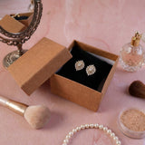 Jewellery box open showing soft cushioned holder inside