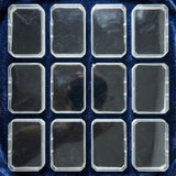 Close-up detail of soft inner base in mini rectangular jewellery box