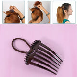 Insert comb part of volumizing hair bun clip for firm hair grip