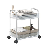 Organized storage trolley with two layers for daily essentials and snacks