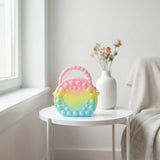 Durable anti stress silicone pop coin purse with bubble fidget texture
