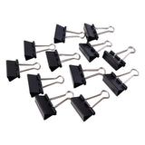 Set of 12 medium 32mm binder clips for holding papers tightly