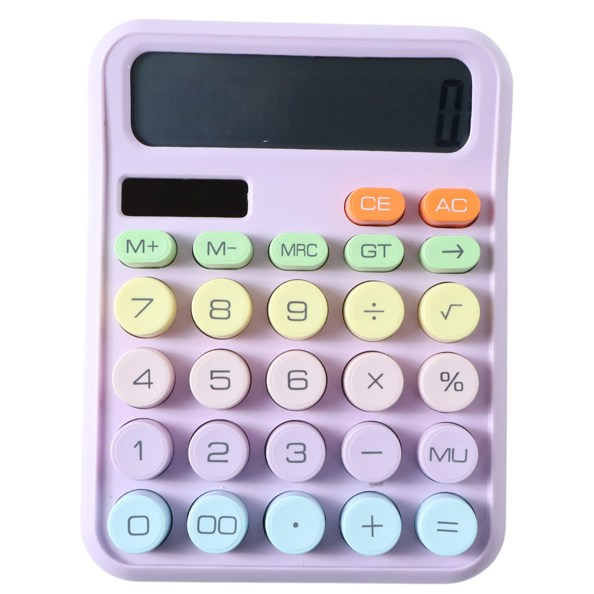 Desktop Calculator – Large Display & Soft Multicolor Keys