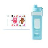 BPA free plastic hydration bottle with secure flip top lid