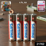 Close-up of AA alkaline batteries for household electronic devices
