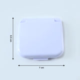 Specifications label on the compact portable sewing kit case