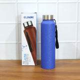 Durable and lightweight blue stainless steel water bottle for portability