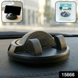 Car phone holder showing smartphone with adjustable viewing angle