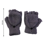 Winter fingerless gloves being worn during cold weather