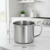 Utility stainless steel mug ideal for tea and coffee consumption