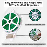 Roll of green twist tie wire for crafting and organizing