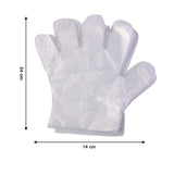 Clear disposable plastic gloves for single use hygiene