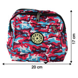 Size comparison of stylish multi-purpose waist bag with adjustable strap