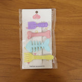 Creative pastel food theme hair accessories set for girls