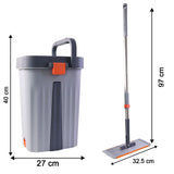 Side view of compact mop bucket for small space cleaning