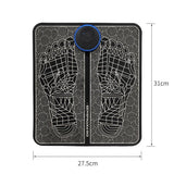 Dimensions illustration of EMS Foot Massage Therapy Mat showing length and width