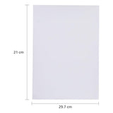 Measurement guide showing A4 size glossy photo paper dimensions