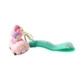 Toy-style cartoon character silicone keychain for keys and bags
