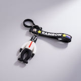Colorful cartoon man keychain charm for keys and bags