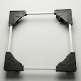 Adjustable appliance stand elevating a washing machine in a laundry area