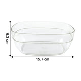 Transparent serving bowl displaying versatility in kitchen use