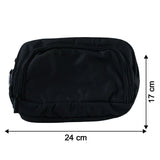 Size comparison for small electronics organizer travel pouch