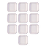 Empty square disposable food tray suitable for versatile food presentation.